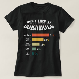 Camiseta Por que eu Perder o Estilo de Vintagem Cornhole