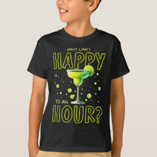 Camiseta Por que limitar feliz a uma hora Happy Hour Margar