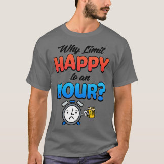 Camiseta Por Que Limitar Feliz A Uma Hora O Barman Oferece 