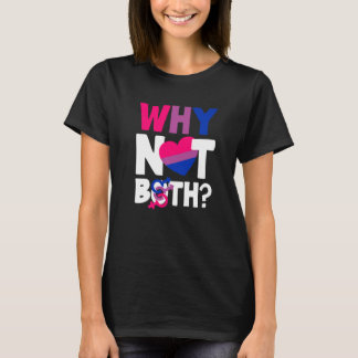 Camiseta Por Que Não Ambas Bandeira do Orgulho Bi Bissexual