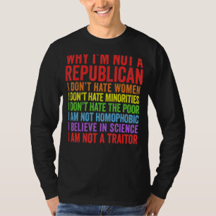 Camiseta Por que não sou Republicano, não sou traidor