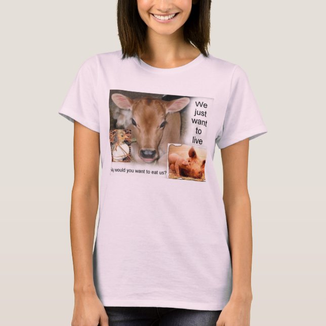 Camiseta Por que nos comer? (Frente)