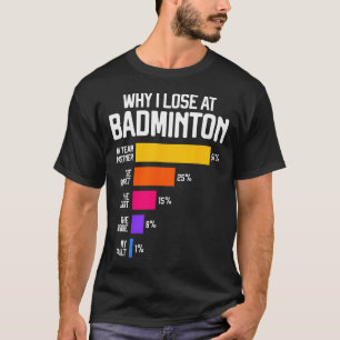Camiseta Por Que Perco No Badminton Desculpas Engraçadas Pe