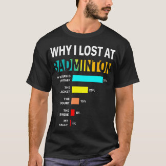 Camiseta Por Que Perco No Badminton Razão Divertida Camiset