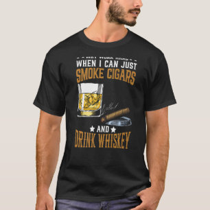 Camiseta Por Que Trabalhar Cigarros Fumantes Bebem Bebendo