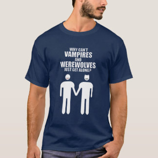 CAMISETA POR QUE VAMPIRES E WEREWOLVES NÃO PODEM SAIR?