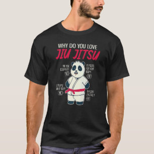 Camiseta Por Que Você Ama Panda BJJ Brasileiro Jiu Jitsu