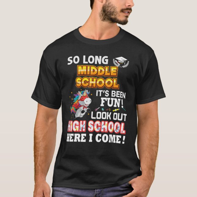 Camiseta Por Tanto Tempo Que A Escola Média Fica No Alto Aq (Frente)