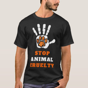 Camiseta Pôr termo à crueldade dos animais, salvar o Anti-C