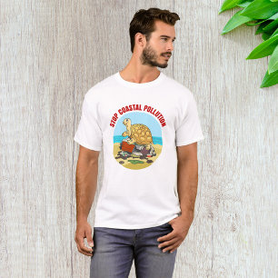 Camiseta Pôr termo à poluição costeira - turla ambiental do