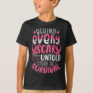 Camiseta Por trás de cada cicatriz, Cancer de histórias inc