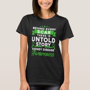 Camiseta Por trás de cada cicatriz Conscientização sobre do