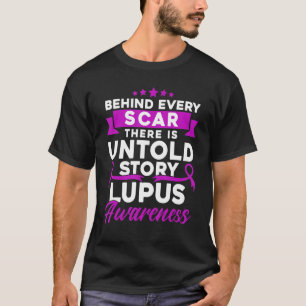 Camiseta Por trás de cada cicatriz Conscientização sobre Lú