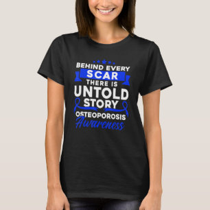 Camiseta Por trás de cada cicatriz Conscientização sobre os
