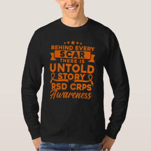 Camiseta Por trás de cada cicatriz RSD conscientização CRPS
