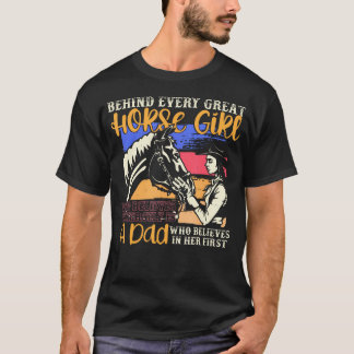 Camiseta Por trás de toda garota de cavalo que acredita em