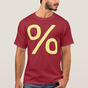 Camiseta Porcentagem - Amarelo Pálido