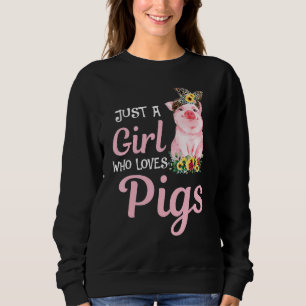 Camiseta Porco Apenas Uma Menina Que Ama Suínos Mulheres Fa