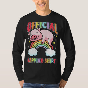 Camiseta Porco Arco-Íris Dormindo Pajama Napoleão