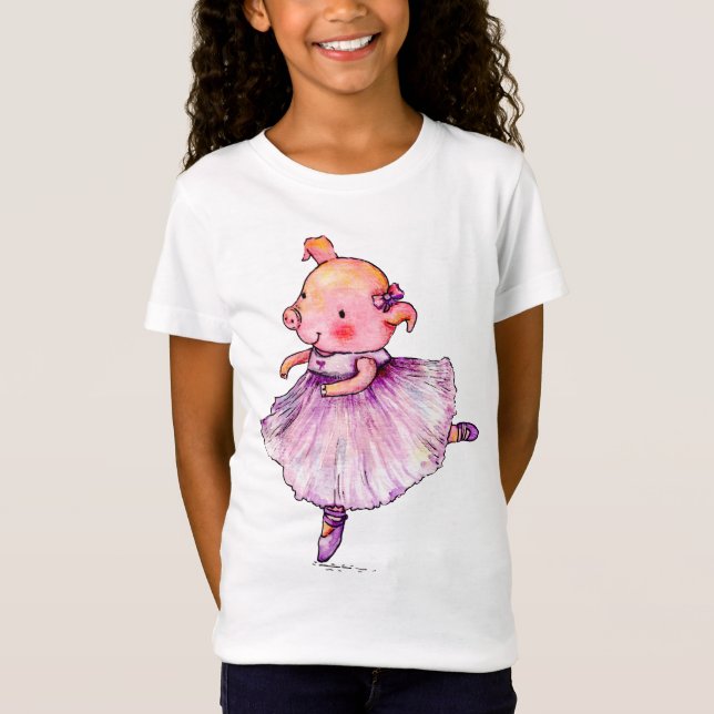 Camiseta Porco Ballerina Watercolor (Frente)