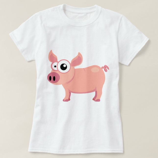 Camiseta Porco bonito (Frente do Design)