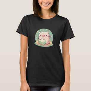 Camiseta Porco Bonito Gosta De Tofu Adorável Amores De Anim