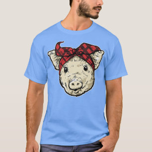 Camiseta Porco Com Bandana Porcos Farmer Premium