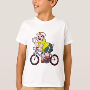 Camiseta Porco com Bicicleta e Capacete