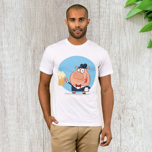 Camiseta Porco com pinta de cerveja de espuma