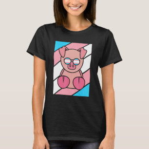 Camiseta Porco Com Sinalizador De Transgênero De Orgulho Lg