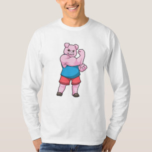 Camiseta Porco como Criador de Pormenores com braço superio