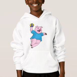 Camiseta Porco como jogador de Andebol com Andebol