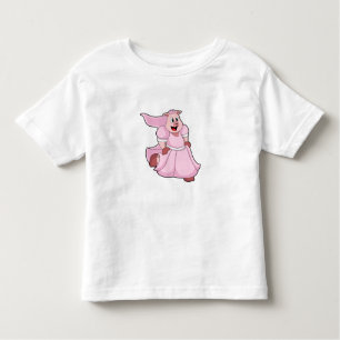 Camiseta Porco como noiva com vestido de noiva