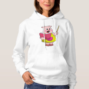 Camiseta Porco como Professor com Livro