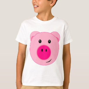 Camiseta Porco cor-de-rosa bonito