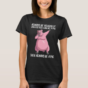 Camiseta Porco Cortado Para Homens Comidas Animais
