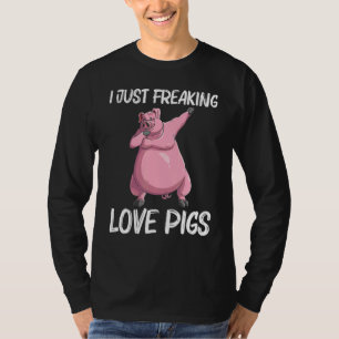 Camiseta Porco Cortado Para Homens Comidas Animais 5