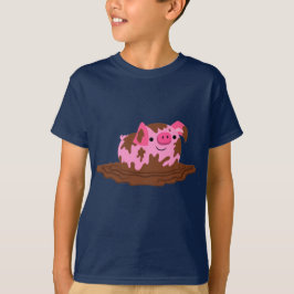 Camiseta Porco de Cartoon Bonito na Camisa-T Infantil de La