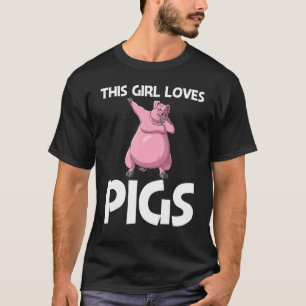 Camiseta Porco De Corte Para Meninas Crianças Comida De Ani