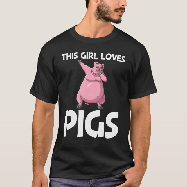 Camiseta Porco De Corte Para Meninas Crianças Comida De Ani (Frente)
