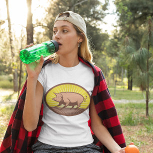 Camiseta Porco de Fazenda retrô com queimadura solar
