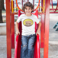 Porco de Fazenda retrô com queimadura solar