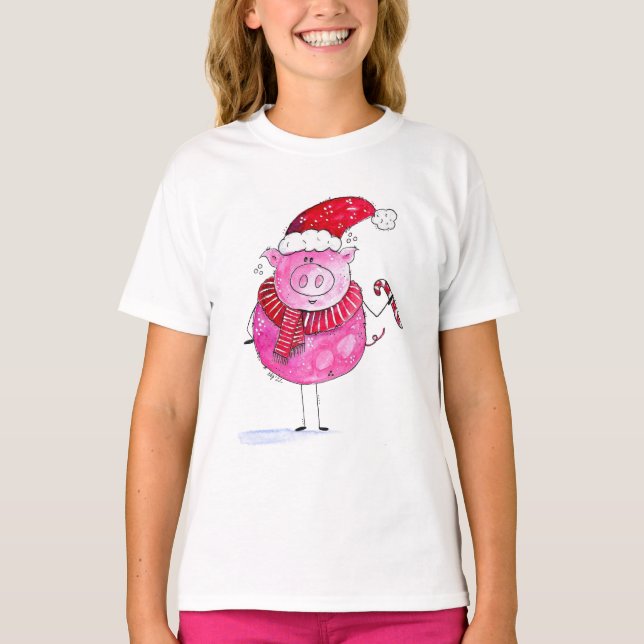 Camiseta Porco de Natal Whimsso (Frente)