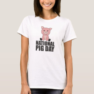 Camiseta Porco De Porco Cortado Para O Dia Do Porco