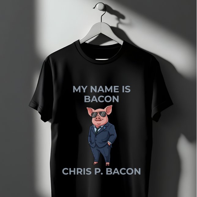 Camiseta  Porco de Terno Óculos de Sol Piada Engraçada  (Criador carregado)