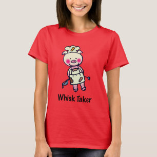 Camiseta Porco De Tomador De Whisk - Design De Chef Engraça