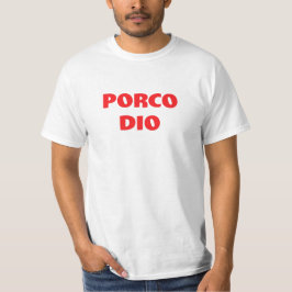 Camiseta Porco Dio Funny Palavras de juramento italianas