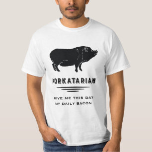 Camiseta Porco do vintage - bacon diário do dia dos pais d