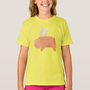 Camiseta Porco do vôo de Origami