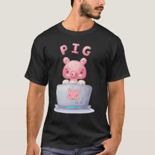 Camiseta Porco em copa Porco Coce Porcos Porcos Amor Menina